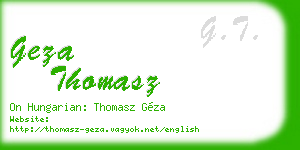 geza thomasz business card